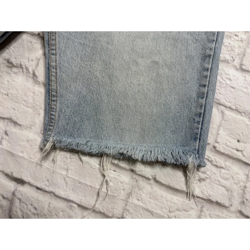 Vintage Levis 517‎ Orange Tab Mens Denim Shorts Light Wash Cut Off Size 36 USA